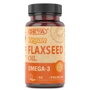 Deva Vegan Omega33 Flaxseed Oil Supplement - 1000 MG per serving - Cold- Pressed & Unrafinated - Fish Oil Alternative - s Omega33 ALA - 90 Kapsle, 1-Pack