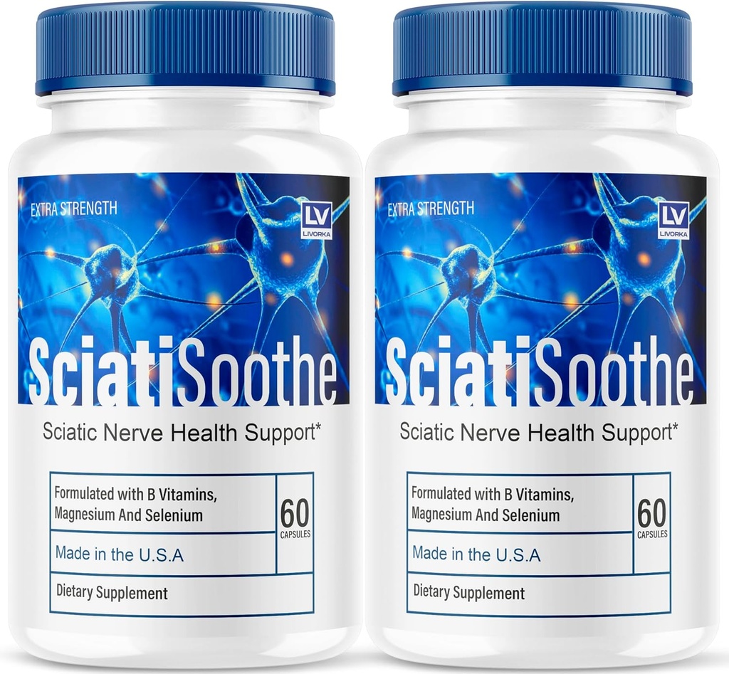 LIVORKA (2 Pack) Sciaticonumthen - SciaticonsoimThe Supplement, Sciati Sooth, Sciatisooth, Sciati Sooth Supplement, Sciati Sooth Capsules, Sciatic Sooth, 120 Kapsle pro 2 měsíce