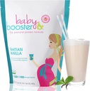 Baby Booster Tahitian Vanilla Prenatal vitamin dodatek a protein Shake, kofein zdarma, všechny přírodní, Vegetarian DHA, vysoký protein, methyl folát, B Vitamíny, Skvělé pro ranní nemoci, 1 LB