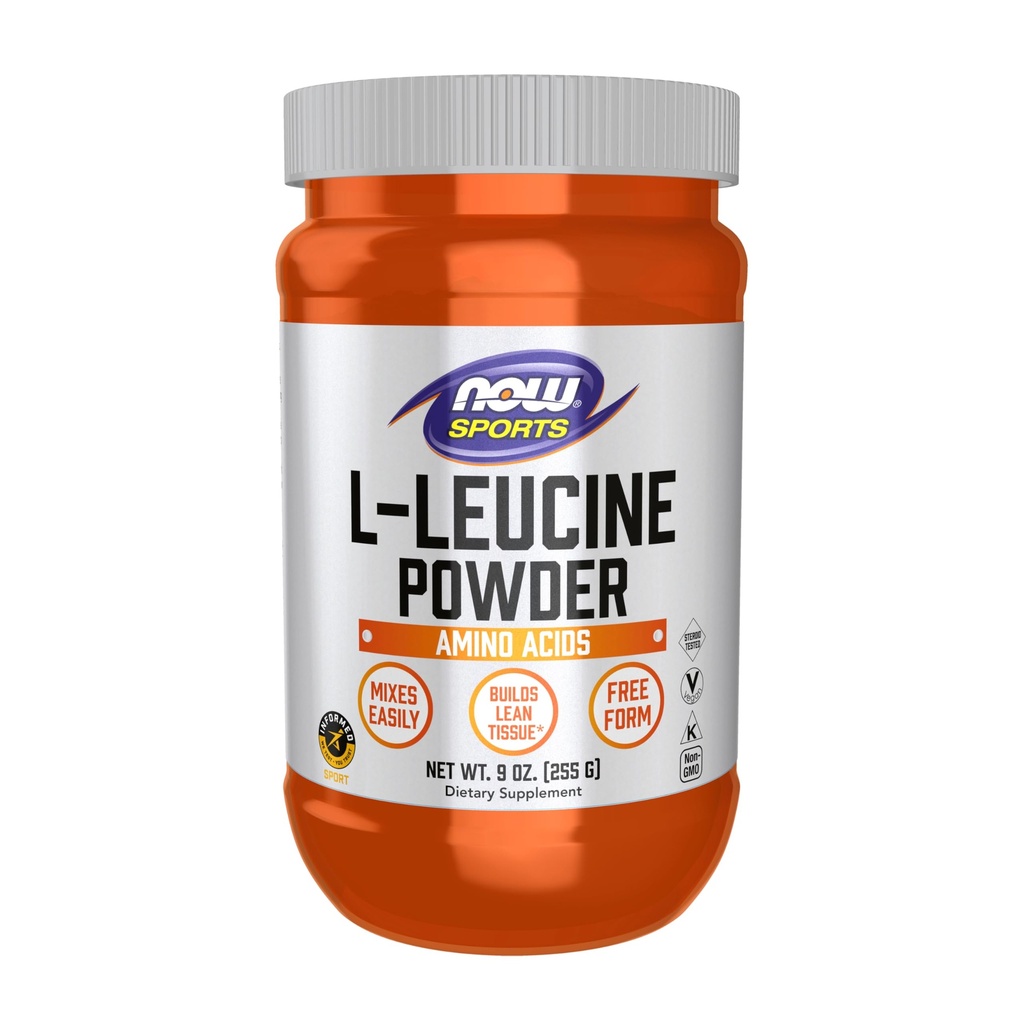 Nyní Potraviny Sportovní výživa, L- leucin prášek, Builds Lean Tissue *, aminokyseliny, 9- Ounce