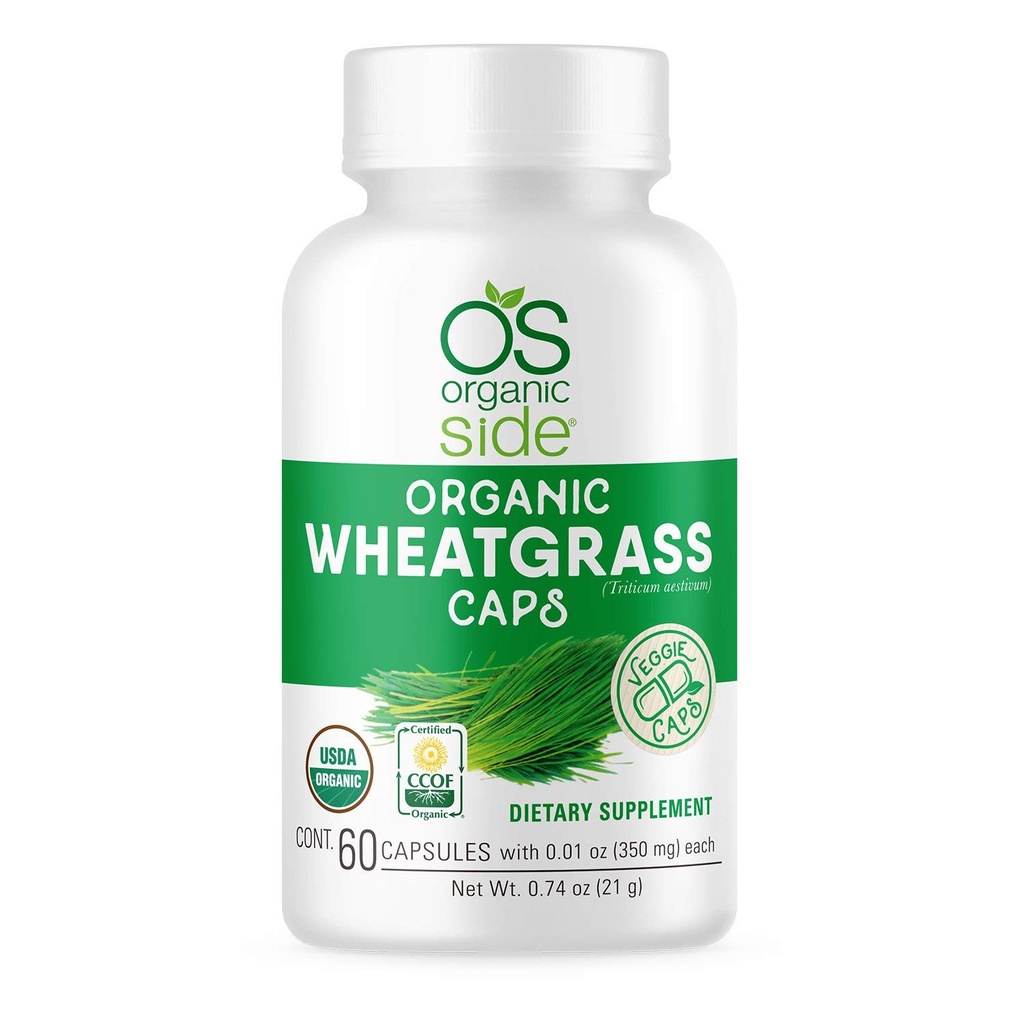 124; Organic Wheatgrass Kapsle 124; 60 hrabě 124; USDA Certified Organic, Non-GMO, Vegan dodatek pro přírodní energie boost, imunitní podpora, a Wellness