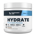 Transparentní laboratoře Hydrate přirozeně slazené Electrolytes Powder - Hydration Powder Electrolytes with Coconut Water, Calcium, Taurin, & Draslík - 40 Služeb, Peach Mango