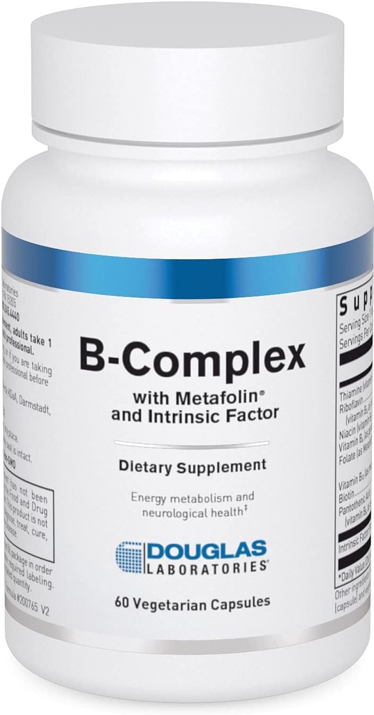 Douglas Laboratories B-Complex w / Metafolin CLAS124; Komplexní B dodatek k podpoře krevních buněk, hormonů a nervového systému * CLAS124; 60 Kapsle