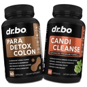 Colon Cleanse pilulky Tělo Detox & Candi Cleanse - Střevní stráž Cleanser pro Žaludek & Oral Bylinné Oregano & Caphase Acid Probiotic Complex Kapsle, Bylinné Wormwood Black Walnut Clove Ženy Muži
