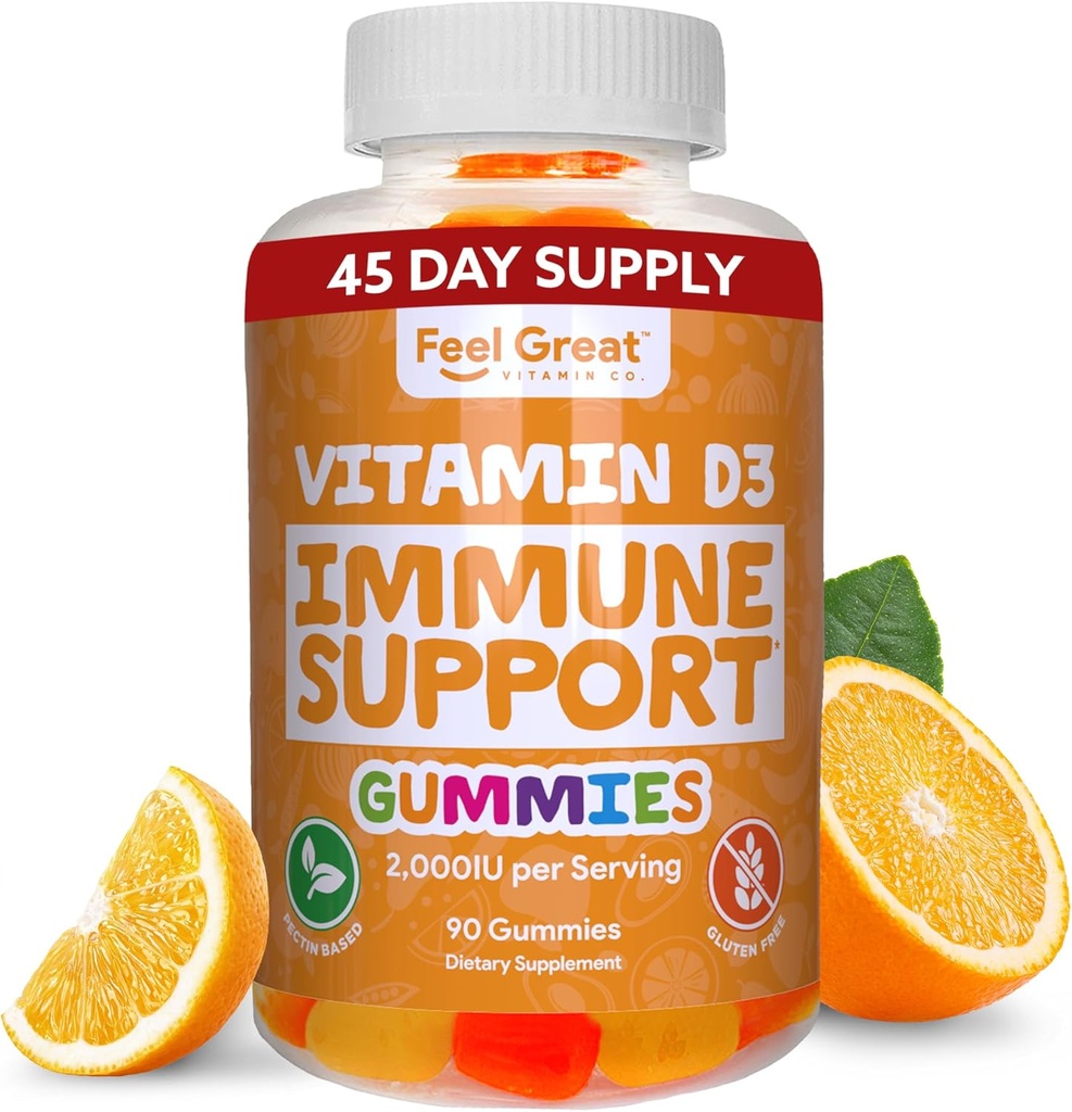 Cítit velký vitamin D gumy pro dospělé 124; Tropické ochucené vegetariánské žvýkací vitamín D 2000 iu duplica124; Imunitní Supplement Supplementary 124; Gluten zdarma 124; 45 Day Supply