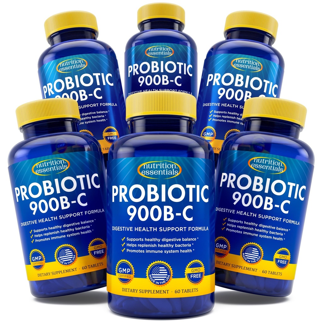Nutriční Essentials GMP Certifikovaný Probiotický dietní dodatek 6 Lahve 360 Kapsle