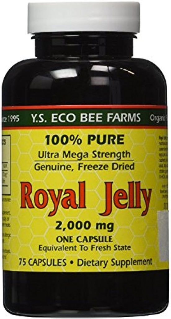 YS Eco Bee Farms Royal Jelly 2 000 mg - 75 tobolek (Balení po 2)