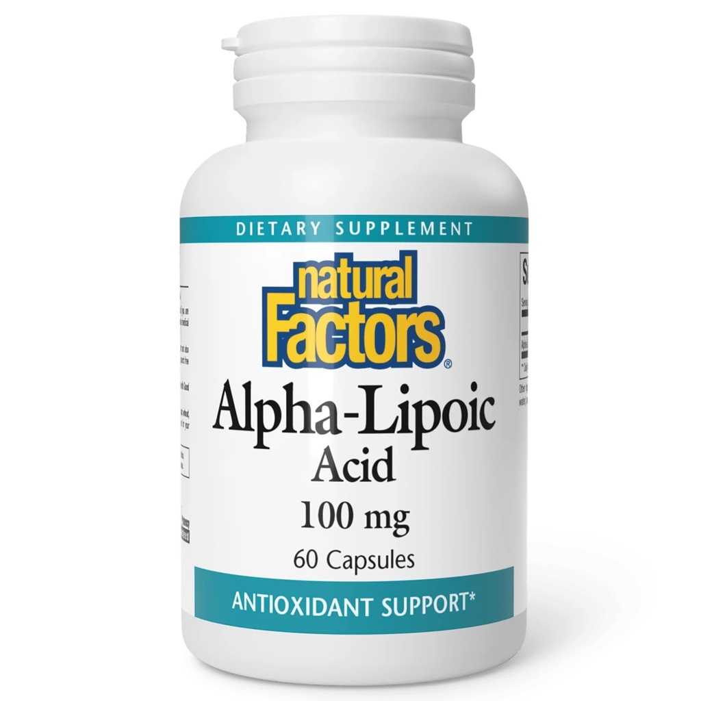 Přírodní faktory Kyselina alfa- lipoová 100 mg Kapsle, 60- Počet