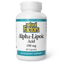 Přírodní faktory Kyselina alfa- lipoová 100 mg Kapsle, 60- Počet