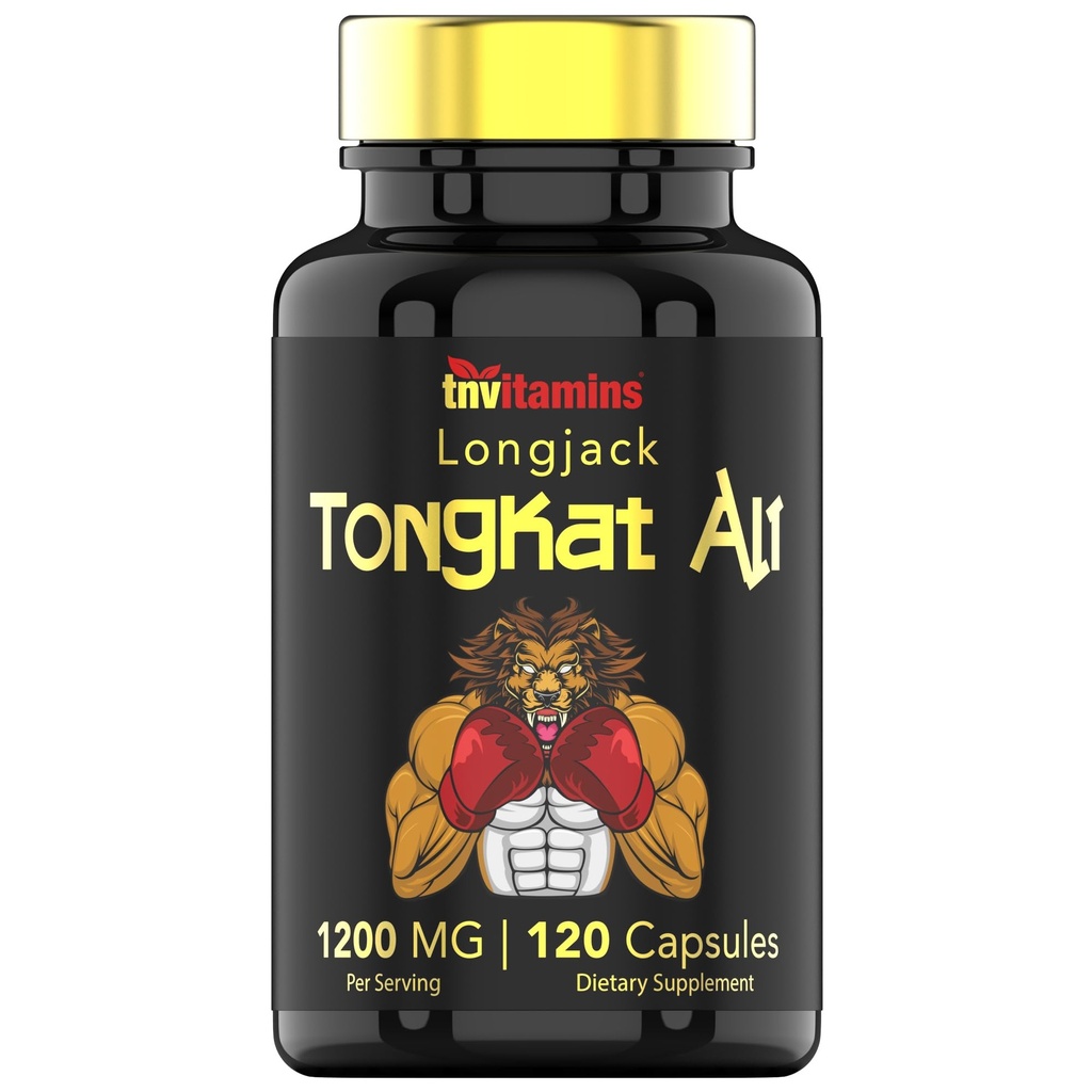 Tongkat Ali pro muže: 1200 mg x 120 Kapsle 124; Také známý jako Longjack Root 124; 100% All- Natural & Ultra Potent Tongkat Ali dodatek 124; Energie, Moc, Síla, Atletická výkonnost, & Sportovní výživa