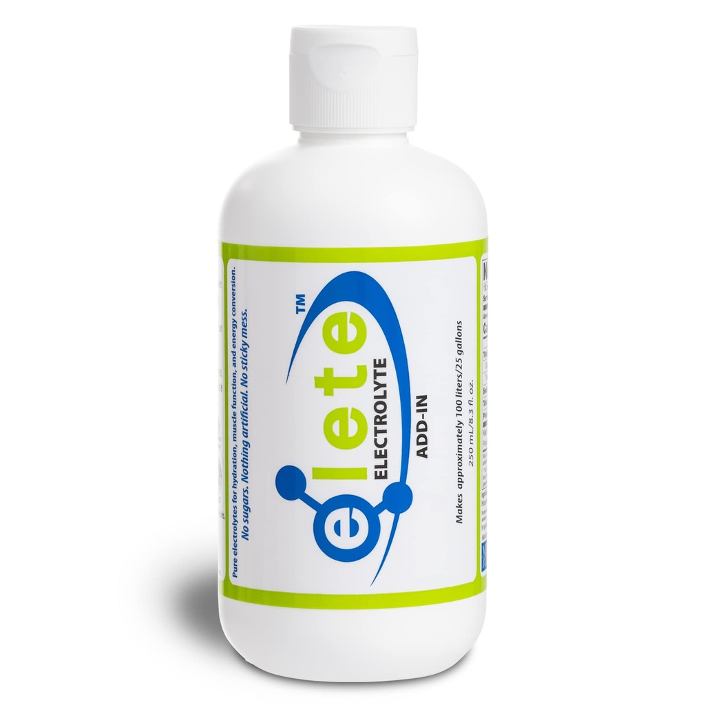 Elete Electrolyte Add- in Hydration Kapky 124; Sodík, hořčík, draslík & Stopy Minerály 124; Neochucené, Všechny přírodní Duševní 124; Nohy a svalové křeče Relief 124; Transform libovolný nápoj do sportovního nápoje, 8.3oz