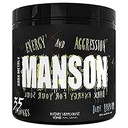 DARK METAL Inc. Manson High Stim Pre Workout Powder, Energy Focus Strength, Loaded with Beta Alanine L- Carnitini Caffeine Infinergy, 35 Srvgs, Blue Raspberry