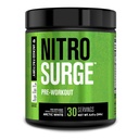 Jacked Factory NITROSURGE Pre Workout Dodatek - Nekonečná energie, Instant Strength Gains, Clear Focus, Intenzivní čerpadla - NO Booster & Powerful Preworking Energy Powder - 30 Servings, Arctic White