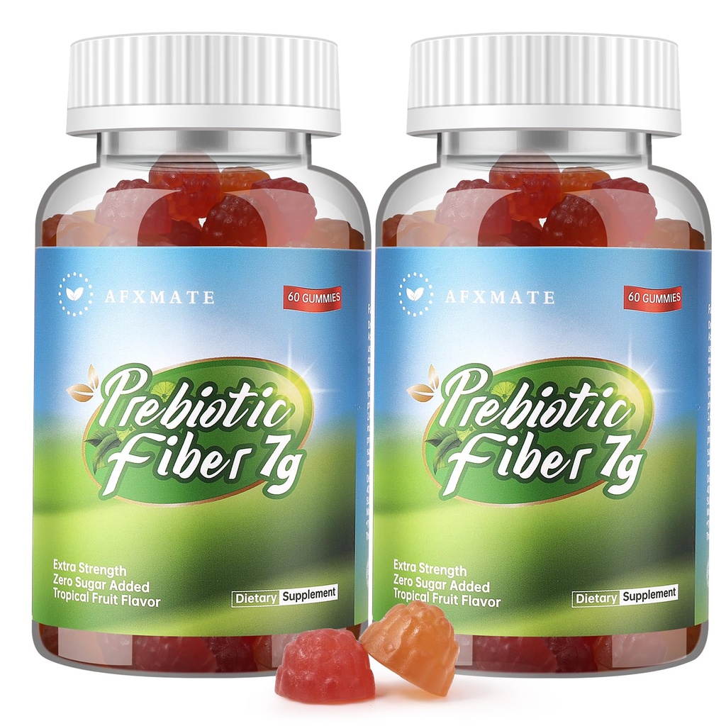 AFXMATE Příplatek Žvýkačky pro dospělé, 7 g Fiber cukr zdarma Vegan & gluten zdarma - stravovací zdraví, Regularita podpora 120 Počet