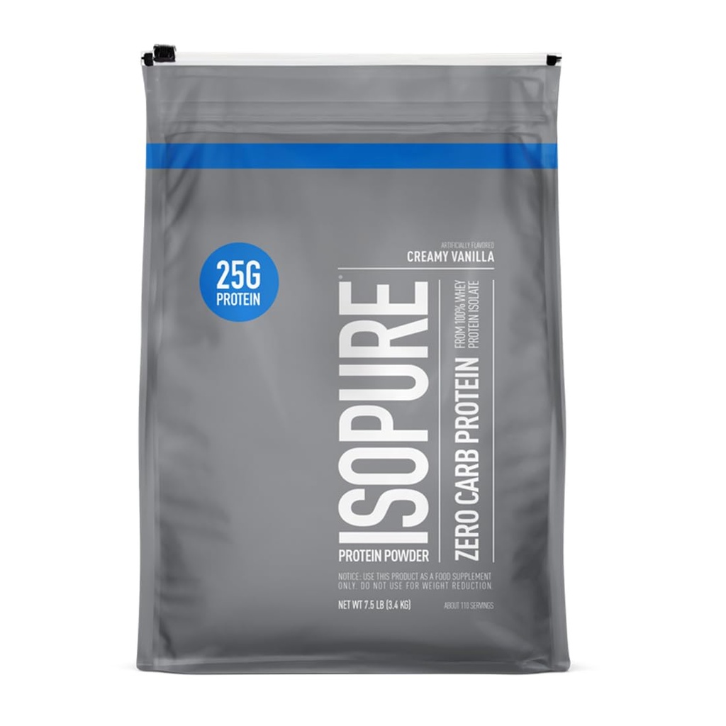 100% čistý syrovátkový proteinový prášek, bezlaktóza, gluten, s vitamíny, krémová vanilka, 25g protein per serving, 7,5 Lbs, 110 Servings (Balení květen Vary)