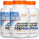 Doctor 's BEST, (3 Pack Glucosamine Chondroitin MSM s OptiMSM, 240 Veggie Caps