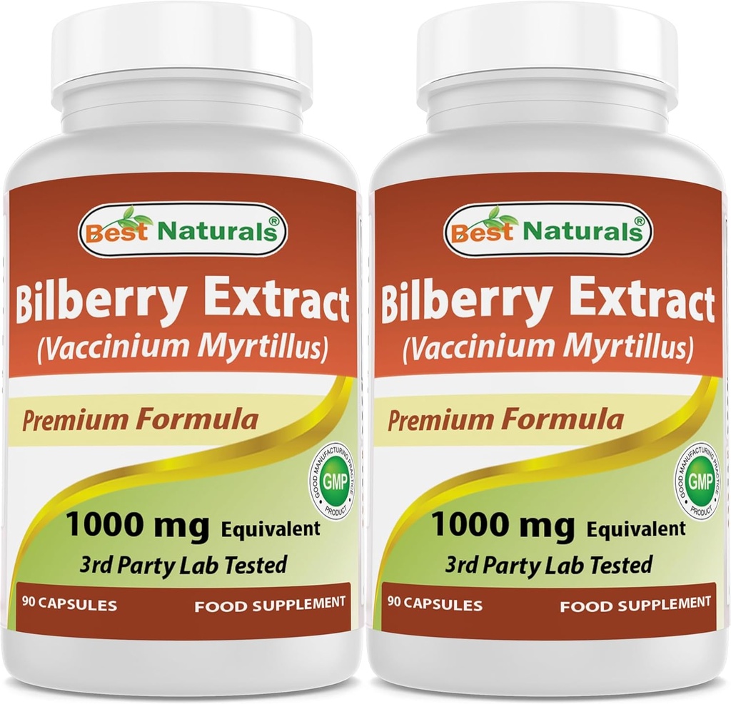 Nejlepší Naturals Bilberry 1000 Mg 90 Kapsle (90 Počet (Balení po 2))