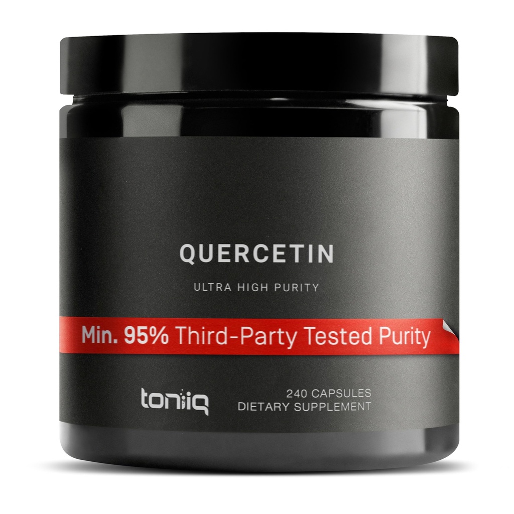 Toniiq Ultra vysoká čistota Quercetin Kapsle - 95% + Vysoce čištěné a biologicky dostupné - 1000mg per Serving - 240 Kapsle Quercetin Dodatek