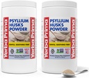 Yerba Prima Psyllium Husks Powder - 24 oz (balení po 2) - Neochucené - Jemné země - Přírodní doplněk vlákna s rozpustným a nerozpustným vláknem