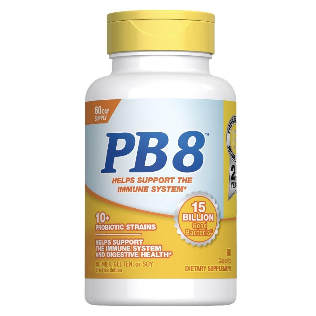 Nutriční nyní PB 8 Probiotický imunitní systém a potravní podpora * Dietní dodatek, 60 Počet