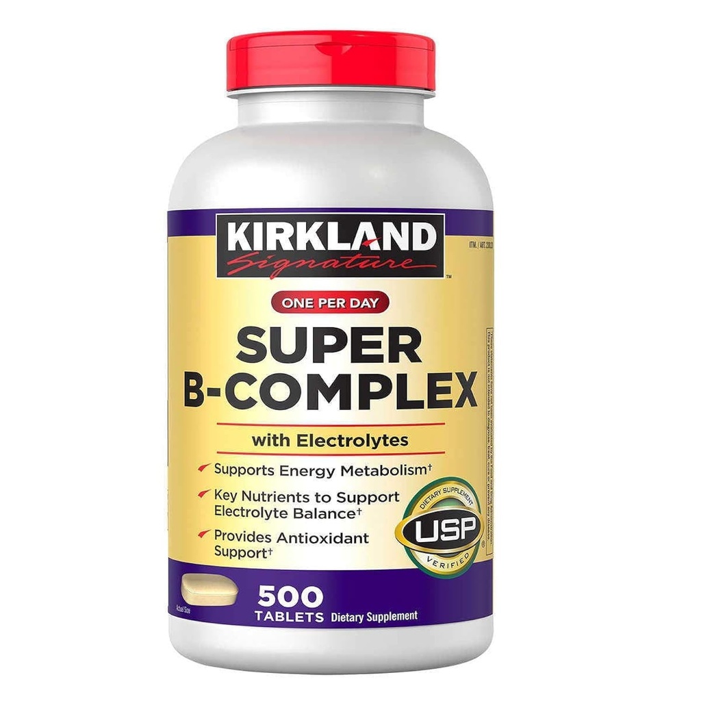 Kirkland Signature Super B- Complex (2- Pack) s Electrolyty (2 x 500 tablet)