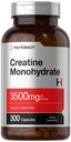 Horbäach Creatine Monohydrát Kapsle 124; 3500mg Supplementary 124; 300 Počet 124; Non- GMO a gluten zdarma dodatek