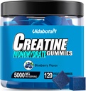 Kreatin- monohydrát Gummie pro muže & Women- 5g kreatin- Monohydrát na službu- Zvyšte sílu a budovat svalovinu, bez cukru, Vegan, Blueberry Flavor, 120 Počet, B571