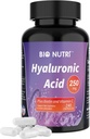 BIO NUTRI Hyaluronic Acid Supplements 250mg PHARMAR 124; 240 Kapsle s Biotin 5000mcg & Vitamin C 25mg - kůže, vlasy a kloub 3 in1 Podpora