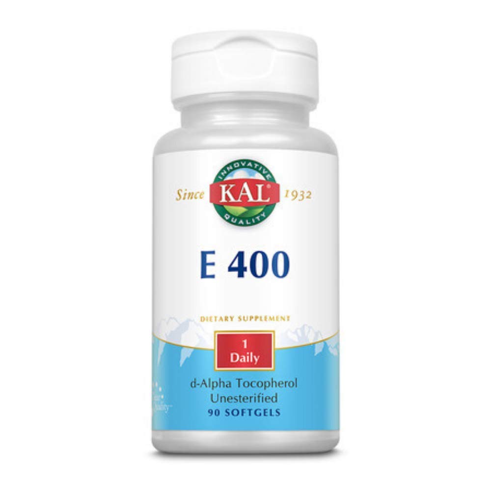 KAL E- 400 D- Alpha Tocopherol 400 IU Softgels, 90 Počet