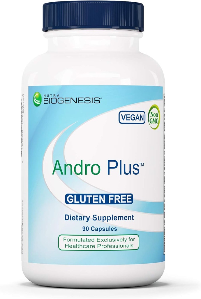 Nutra BioGenesis Andro Plus - Tribulus Terrestris Extract pro muže, Maca Root dodatek pro mužskou vitalitu s Muira Puama, Zdraví a Wellness Podpora - 90 Vegetariánské kapsle