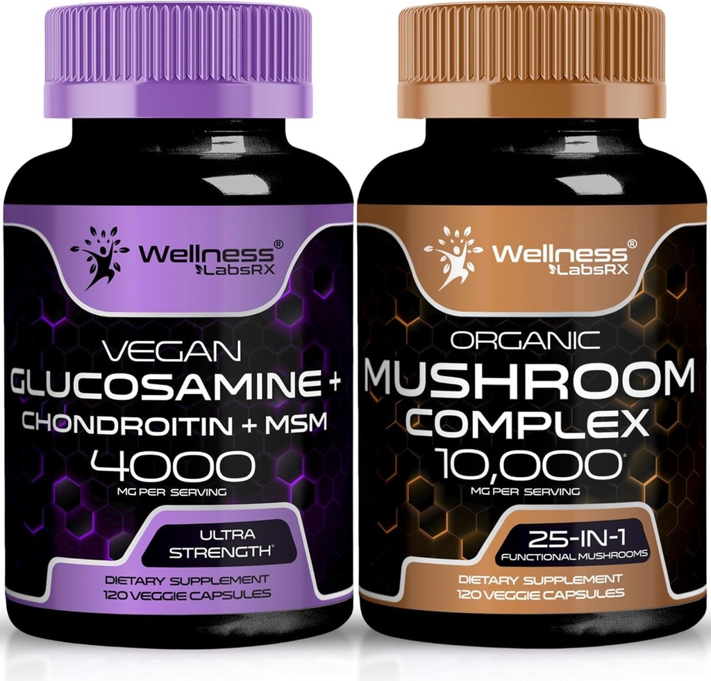 WELLNESS LABSRX Glucosamine Chondroitin MSM PHARMA124; Přídavné kapsle pro houby