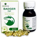 QG skupina Badger Fat přírodní zdroj polynenasycených mastných kyselin - 60 tobolek, 300 mg