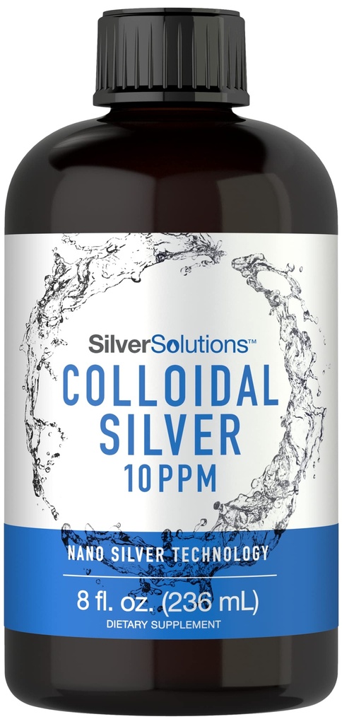 Carlyle koloidní stříbrná 124; 10 PPM 124; 8 oz (236 ml) OF 124; Nano Silver Technology Solutions PHAR124; Vegetarian, Non- GMO, & gluten zdarma dodatek
