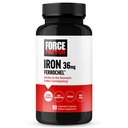 Force faktor, Železný dodatek pro ženy a muže, Non- constipating, Gentle on The Stomach, Iron Bisglycinate 36mg, 90 Zeleninové kapsle