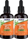 Nyní doplňky, Propolis Plus Extract Liquid s kapátkem, Bylinný dodatek, 2-Ounce (Balení po 2)