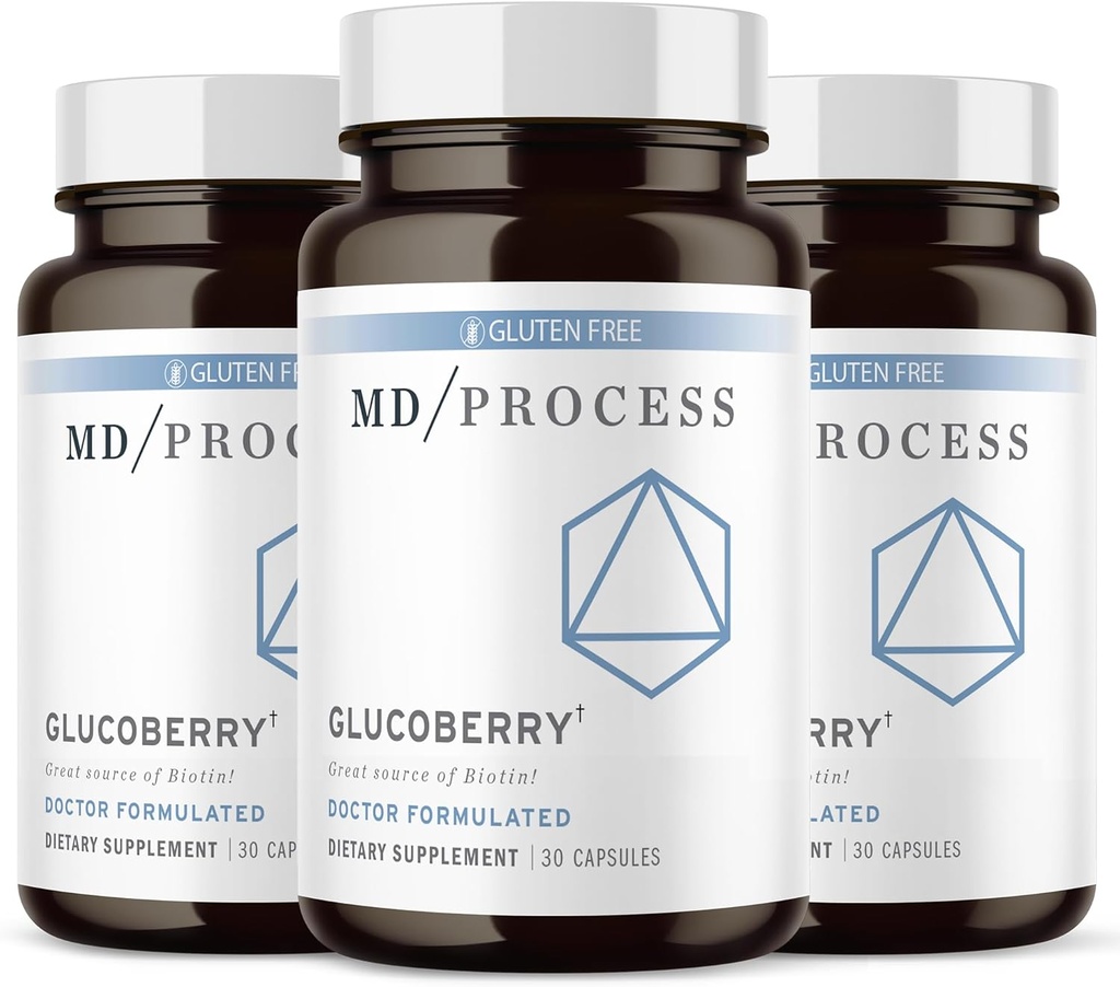 GlucoBerry Maqui Berry Extract s chromiovým pikolinátem pro podporu krevního zdraví - s Biotin a Gymnema Sylvestre - Lékařský přípravek - 30 Kapsle, 3 Pack