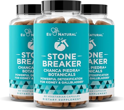 Chanca Piedra Stone Breaker 3-Pack Bundle - Přírodní dissolver, Ledviny Cleanse & žlučník dodatek - Detoxifikovat močový trakt, Flush nečistoty, čirý systém - 180 Kapsle