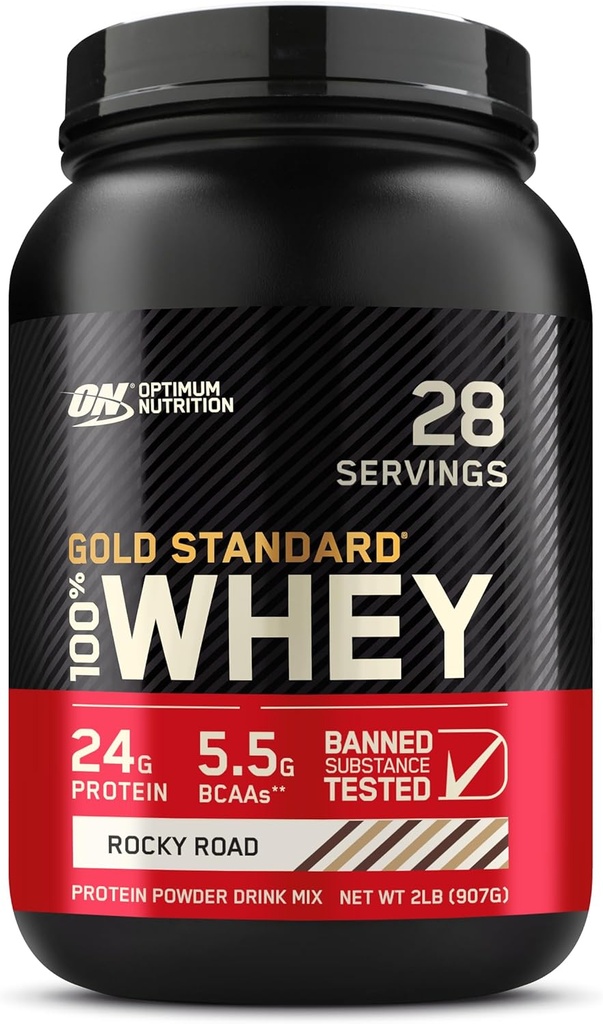Optimum Nutrition Gold Standard 100% syrovátkový protein prášek, Rocky Road, 2 libry (Balení květen Vary)