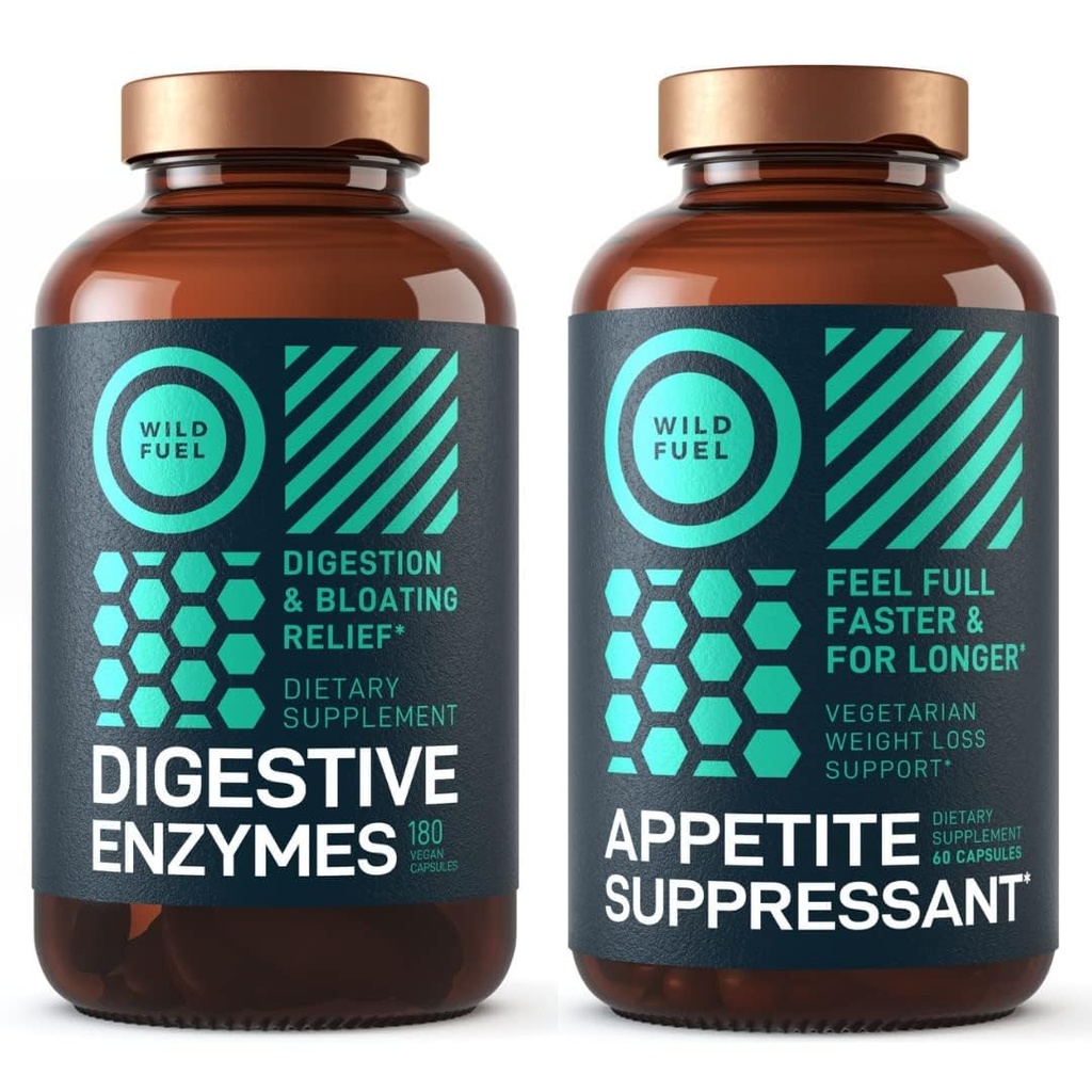 WILD FUEL Digestive Enzyme and Appetite Conpressant Diet Support Bundle