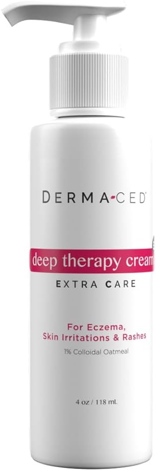 Deep Therapy Cream EC for Fast Eczema, and Psoriasis Support - Unsented - Obsahuje koloidní ovesnou kaši, jojobový olej, lékořici, včelí vosk a další