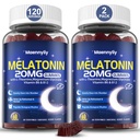 Maennyliy Melatonin 20mg Gummie pro dospělé - Sugar Free Melatonin Gummies Extra Strength with L- Theanin, Magnesium, Ashwagandha, Turmeric, D3 & Zinek - Non-Habit Forming