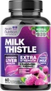 Mléko Thistle dodatek se Silymarin Marianum & Pampeliška kořenová Podpora zdraví jater - 9: 1 Extract Jaterní čištění Detox & Opravy 1000mg Ekvivalentní - Příroda Mléko Thistle doplňky - 60 Kapsle