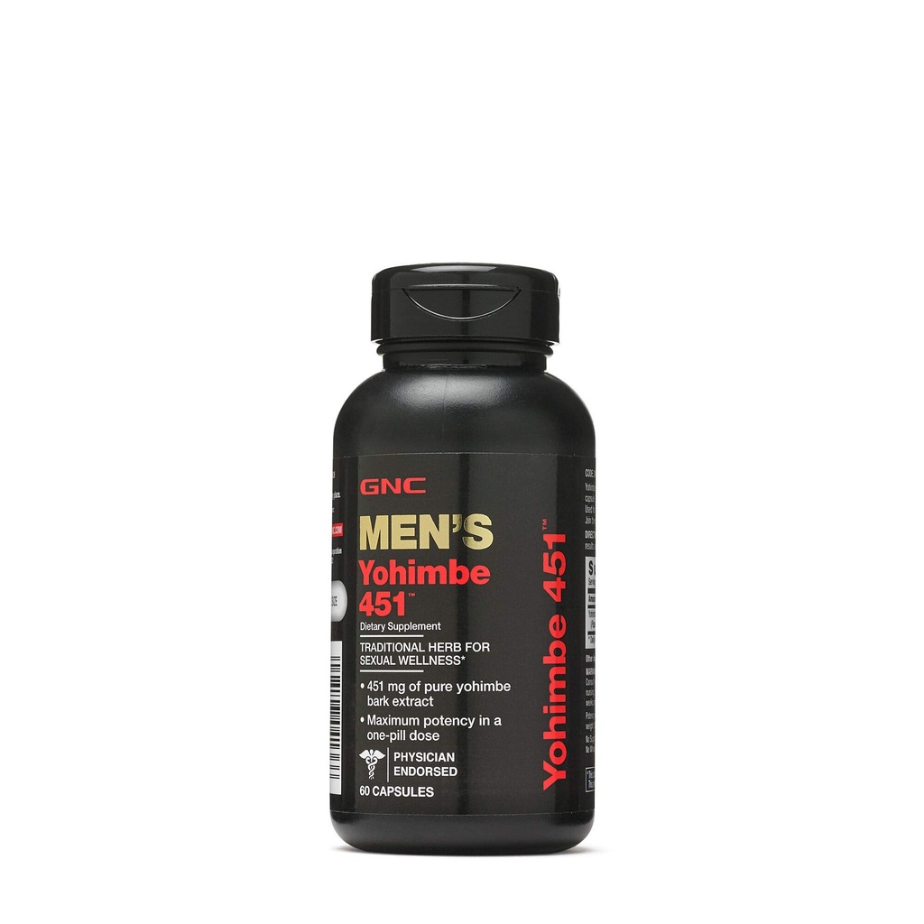 GNC Pánské Yohimbe 451, čistý extrakt, 60 Kapsle