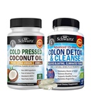 BioSchwartz 15 Day Cleanse pro Colon a Gut Health Plus Coconut Oil Capsules (2 měsíční dodávka)