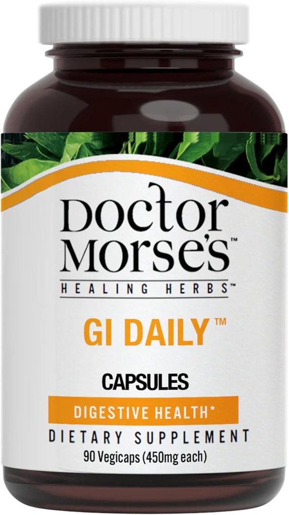 Doctor Morse 's GI Daily - Gut Cleanse - Digestive Support - Intestinal, Celodenní Gut Support - Naturopath Aspressed - Marshmallow Root, Slippery Elm Bark, Mullein Leaf - 90 Kapsle - 45 Day Supply