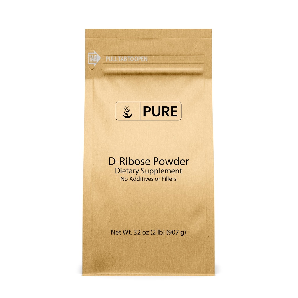 Čisté původní ingredience D- Ribose (2lb) Nutriční dodatek, Non- GMO, gluten- free, bez příchutí