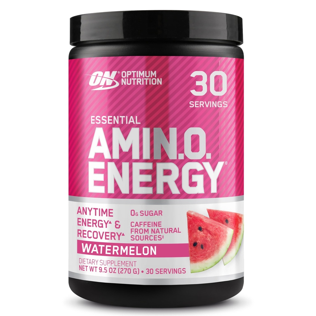 Optimum Nutrition Amino Energy - Předcvičení se zeleným čajem, BCAA, aminokyseliny, Keto Friendly, Green Coffee Extract, Energy Powder - Meloun, 30 Servings (Balení May Vars)