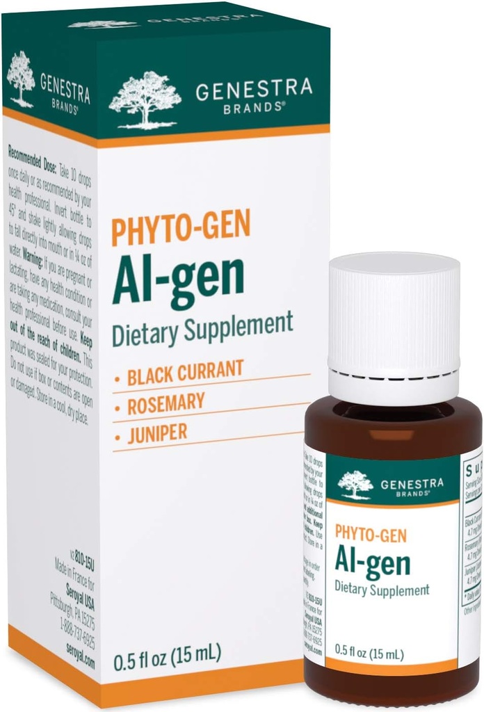 Genestra Brands Al- gen cryp124; Black Currant, Rosemary, a Juniper Herbal dodatek cryp124; 0.5 f. oz.