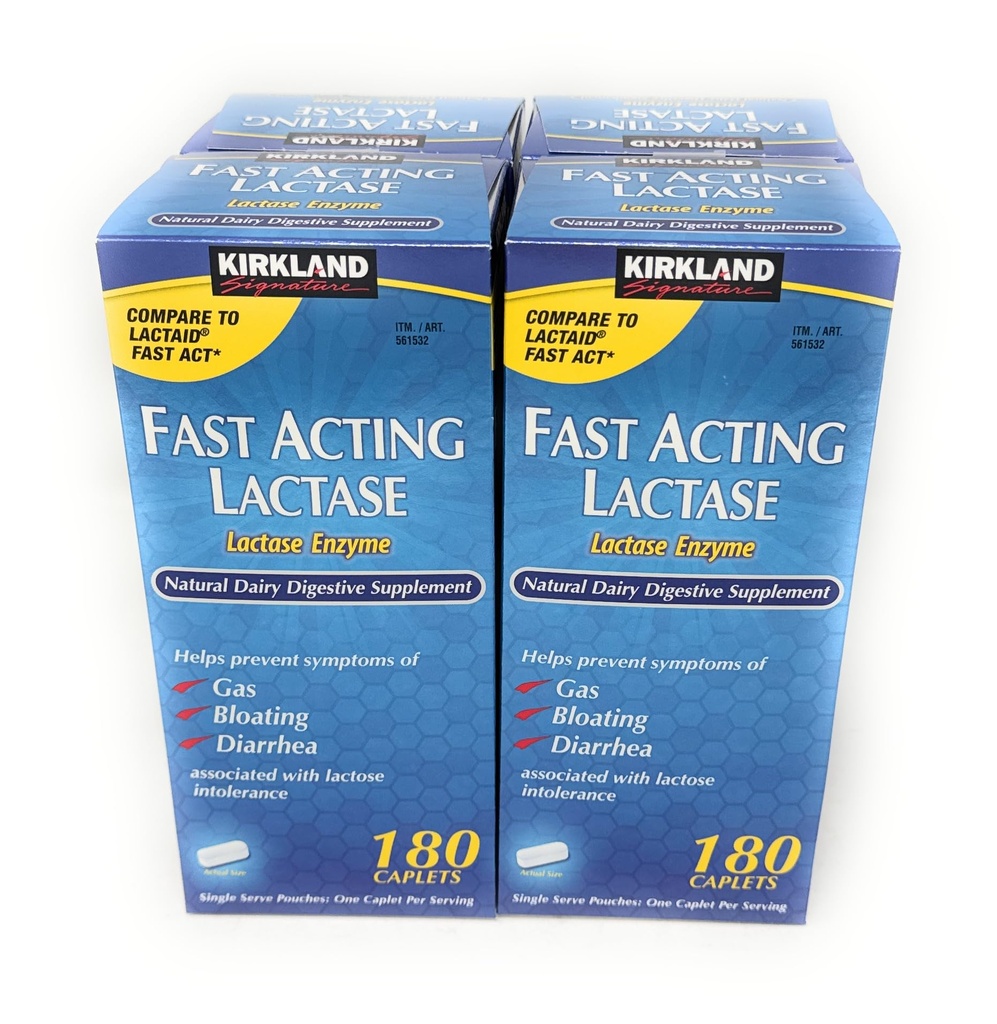 Kirkland signature fast acting laktáza, (4 balení) 720 kaplet