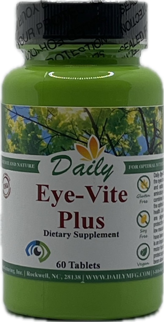 Daily Manufacturing Eye- Vite Plus ™ (Vitamin 's A, C, E, Zinek, Aminobutyrická kyselina gama (GABA), Lutein, Zeaxanthin & Bilberry)